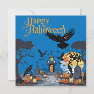 Prettig Halloween Griezelige Begraafplaats Met Gri Kaart