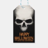 Prettig Halloween griezelige geest schedel zwart o Cadeaulabel (Voorkant)