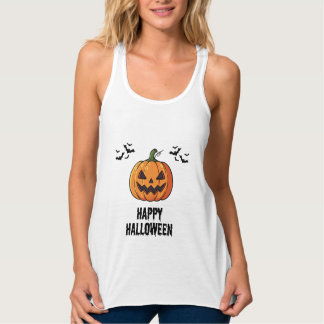 Prettig Halloween Griezelige Jack O Lantern Pompoe Tanktop