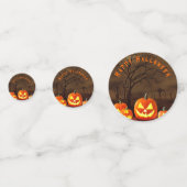 Prettig Halloween Griezelige Kerkhof Tafel Confetti (Voorkanten)