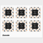 Prettig Halloween Griezelige Samhain Pompoenen Kri Vierkante Sticker (Vel)