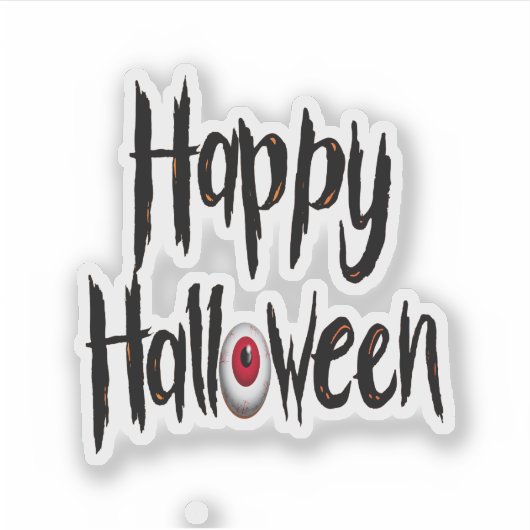 Prettig Halloween griezelige sticker (Voorkant)