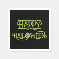 Prettig Halloween | Griezelige Zwarte & Groene Let