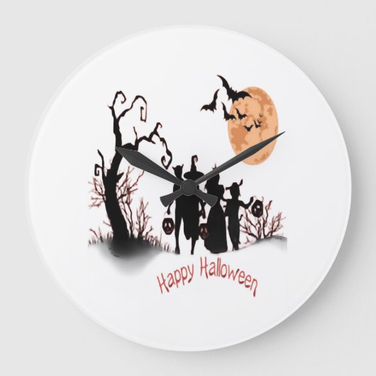 Prettig Halloween Grote Klok (Voorkant)