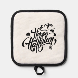 prettig Halloween, Halloween feest, grappig Hallow Pannenlap