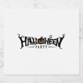 prettig Halloween, Halloween-feest, grappig Hallow Sparkling Wijnetiket (Enkel label)