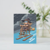 Prettig Halloween Heks Briefkaart (Staand voorkant)