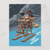 Prettig Halloween Heks Briefkaart (Voorkant)