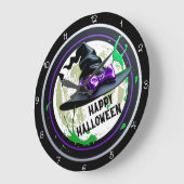 Prettig Halloween Heks Grote Klok (Hoek)