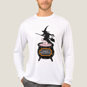 Prettig Halloween Heks Ketel Bezemsteel Tri-Blend Shirt