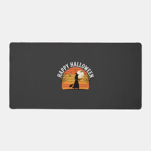 Prettig Halloween Heks Zonsondergang Ontwerp_1 Bureaumat (Voorkant)