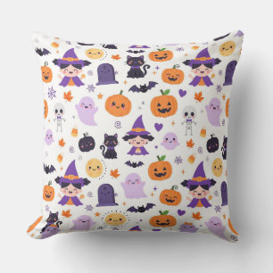 Prettig Halloween Heksen Geesten Katten Vleermuize Kussen