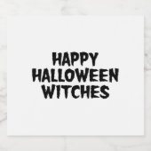 Prettig Halloween Heksen  Sparkling Wijnetiket (Enkel label)