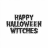 Prettig Halloween Heksen Sticker (Voorkant)