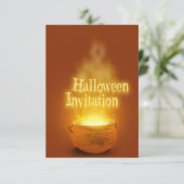 Prettig Halloween Heksencaldron Kaart (Staand voorkant)