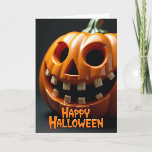 Prettig Halloween Helder Pompoenkaart Kaart