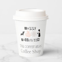Prettig Halloween, Herfst Coffee Shop Zakelijk