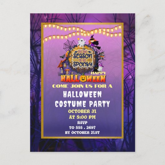 Prettig Halloween Het is spookseizoen Feest Briefkaart (Voorkant)