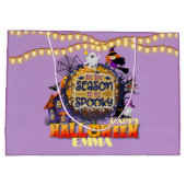 Prettig Halloween Het is spookseizoen Viering Med Groot Cadeauzakje (Achterkant)