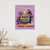 Prettig Halloween Het is spookseizoen viering Poster (Keuken)