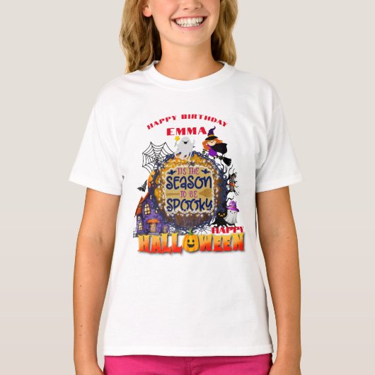 Prettig Halloween Het is spookseizoen viering T-shirt (Voorkant)