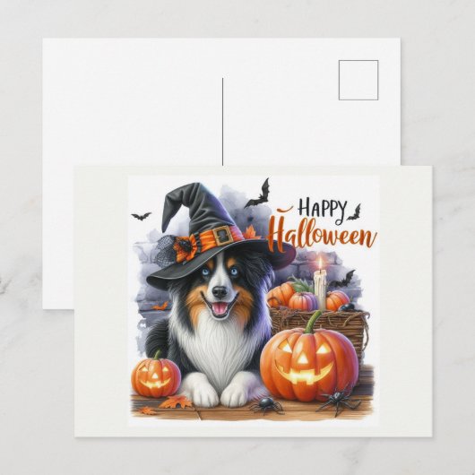 Prettig Halloween Hondenliefhebbers Vakantie  Briefkaart (Voorkant / Achterkant)