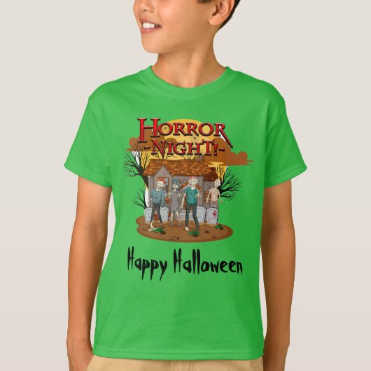 Prettig Halloween Horror Night T-shirt (Voorkant)