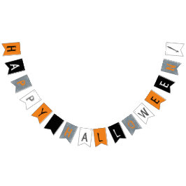 Prettig Halloween in Halloween kleuren Vlaggetjes