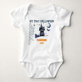 Prettig Halloween in waterverf Romper