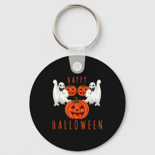 Prettig Halloween jack o lantaarn griezelige geest Sleutelhanger