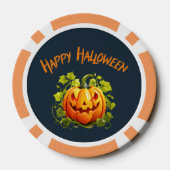 Prettig Halloween Jack-O-Lantern Brouwbekercup Poker Chips (Achterkant)