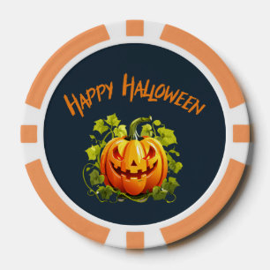 Prettig Halloween Jack-O-Lantern Brouwbekercup Poker Chips