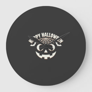 Prettig Halloween Jack-O-Lantern Gezicht Design_1 Grote Klok