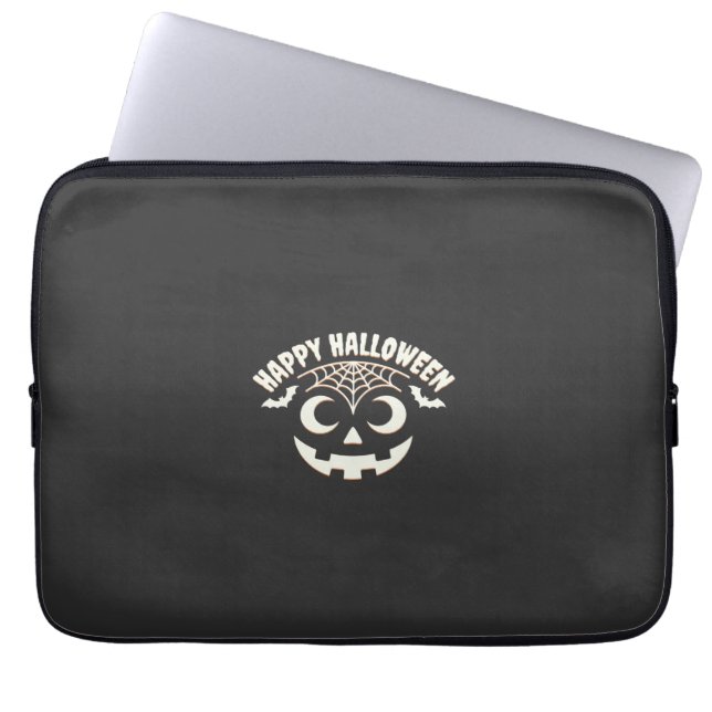 Prettig Halloween Jack-O-Lantern Gezicht Design_1 Laptop Sleeve (Voorkant)