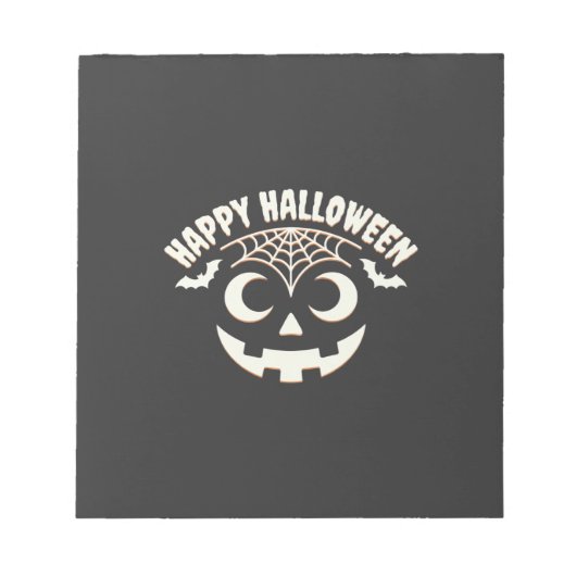 Prettig Halloween Jack-O-Lantern Gezicht Design_1 Notitieblok (Voorkant)