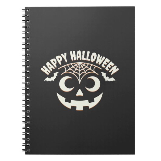 Prettig Halloween Jack-O-Lantern Gezicht Design_1 Notitieboek (Voorkant)