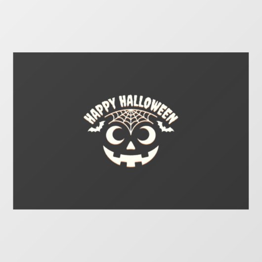 Prettig Halloween Jack-O-Lantern Gezicht Design_1 Raamsticker (Vel)