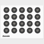 Prettig Halloween Jack-O-Lantern Gezicht Design_1 Ronde Sticker (Vel)