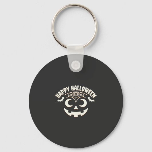 Prettig Halloween Jack-O-Lantern Gezicht Design_1 Sleutelhanger (Voorkant)