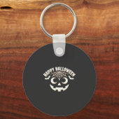 Prettig Halloween Jack-O-Lantern Gezicht Design_1 Sleutelhanger (Voorkant)