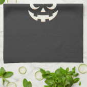 Prettig Halloween Jack-O-Lantern Gezicht Design_1 Theedoek (Gevouwen)