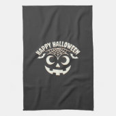 Prettig Halloween Jack-O-Lantern Gezicht Design_1 Theedoek (Verticaal)