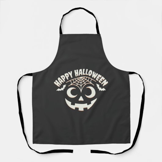 Prettig Halloween Jack-O-Lantern Gezicht Ontwerp_1 Schort (Voorkant)