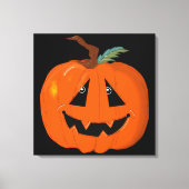 Prettig Halloween Jack O Lantern Illustratieve Kun Canvas Afdruk (Voorkant)