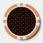 Prettig Halloween Jack-O-Lantern Lichtgevende Gezi Poker Chips (Voorkant)