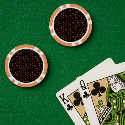Prettig Halloween Jack-O-Lantern Lichtgevende Gezi Poker Chips (Pokertafel (Dubbel))
