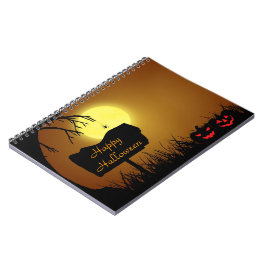 Prettig Halloween Jack O Lantern Pompoenen Notitieboek