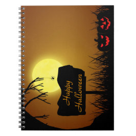Prettig Halloween Jack O Lantern Pompoenen Notitieboek