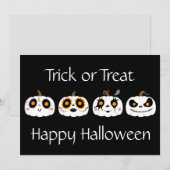 Prettig Halloween Jack-O-Lanterns Kerstkaart (Voorkant / Achterkant)