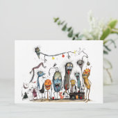 Prettig Halloween, jij monster! Feestdagenkaart (Staand voorkant)